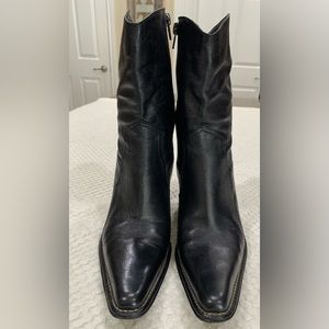 Loblan Black Leather Women’s Cowboy Boots Size 7